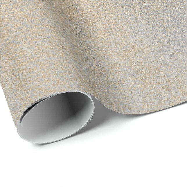 Grey Silver  Champaign Sepia Foxier Gold Abstract Wrapping Paper (Roll Corner)