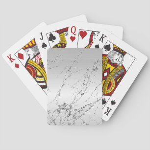 Grey Silver Glitzy Faux Glitter Playing Cards