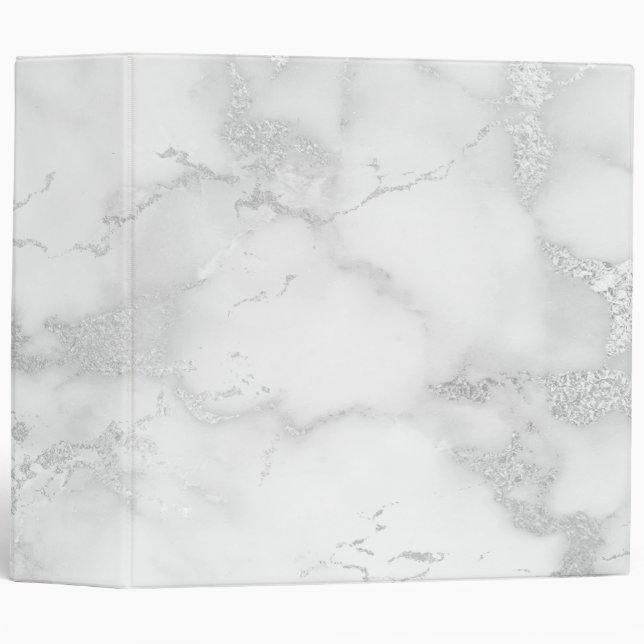 grey silver marble binder (Front/Spine)