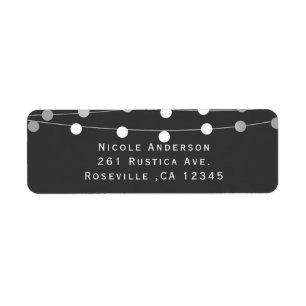 Grey Silver String Lights Modern Wedding Favor