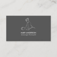 Grey Silver White Massage Therapy Masseuse Spa
