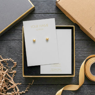 Grey simple earring display card