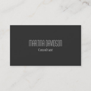 Grey Simple Modern Elegant Business Card