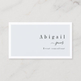 Grey Simple Script Modern Luxury Professional Business Card