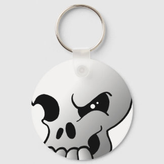 Grey Skull Keychain
