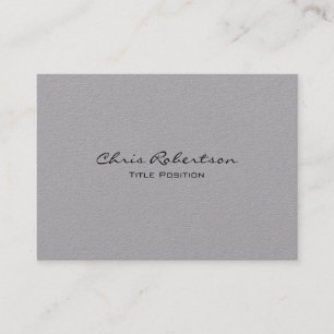 Grey Slim Modern Trendy Charming Minimalist Business Card