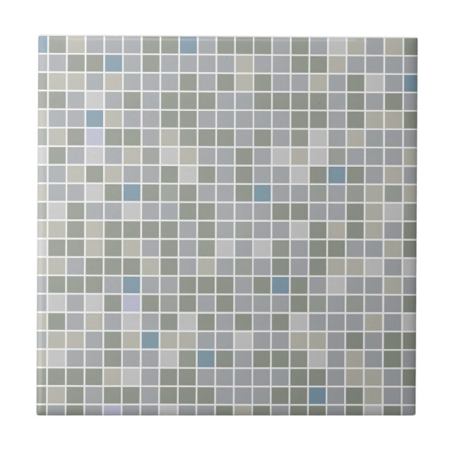 Grey Small or Large Ceramic Photo Tile (Front)