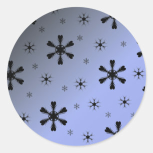 Grey Snowflake Stickers