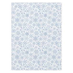 Grey Snowflakes on off white Tablecloth