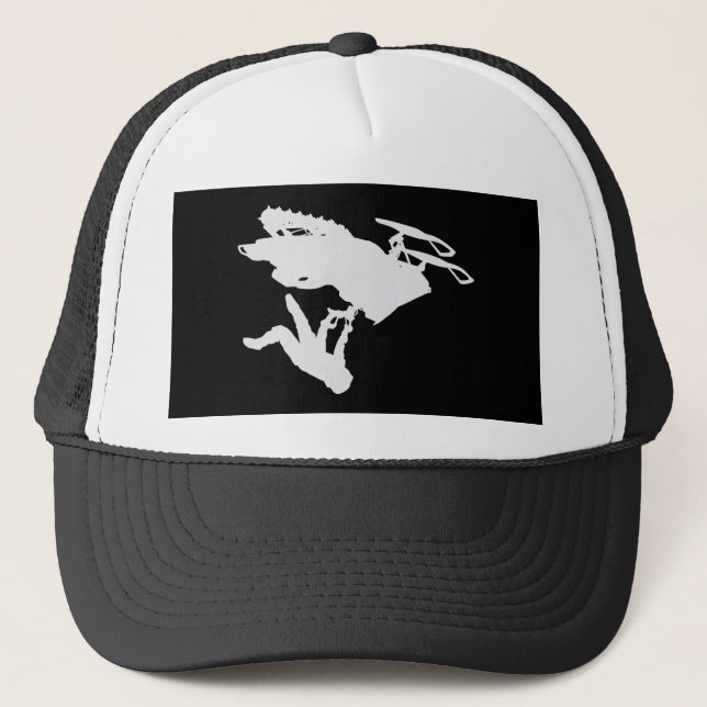 Grey Snowmobiler Trucker Hat (Front)