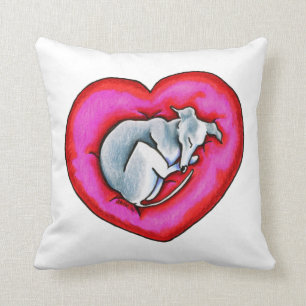 Grey Snuggle Bug Throw Pillow