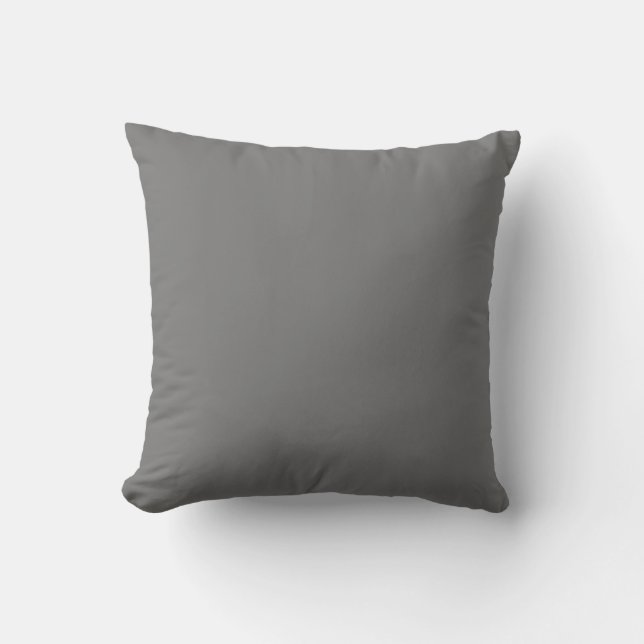 Grey solid colour pillow (Front)