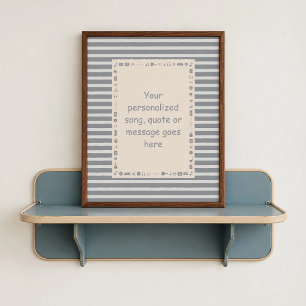 Grey Song Lyric Poster - Custom Lyric Gift