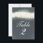 Grey Sparkle Light Blast Wedding Table Number Card<br><div class="desc">Grey Sparkle Light Blast Wedding Table Number Card. Matching items in this collection are available.</div>