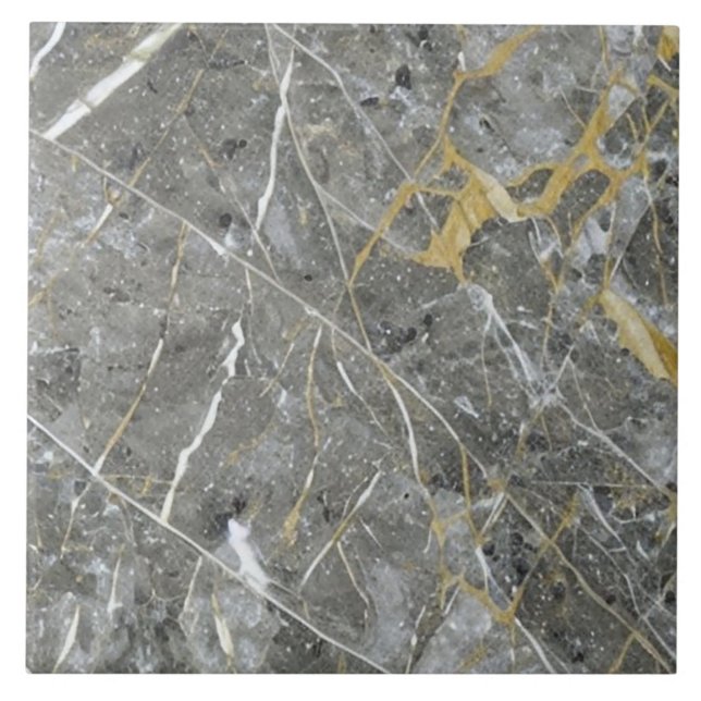 Grey Speckled Marble Effect with Pale Veins Tile (The complete printed tile design. Tiles sold individually.)
