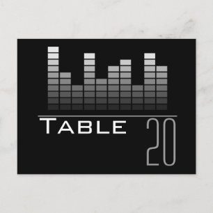 Grey Spectrum Analyzer Table Number Postcard