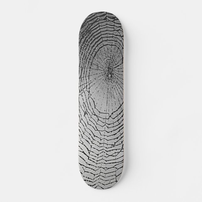 Grey Spider Web Skateboard (Front)