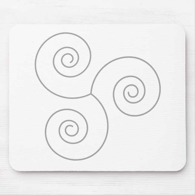 Grey Spiral of Life Mouse Pad (Front)