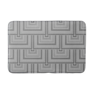 Grey square scales bath mat