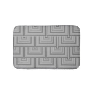 Grey square scales bath mat