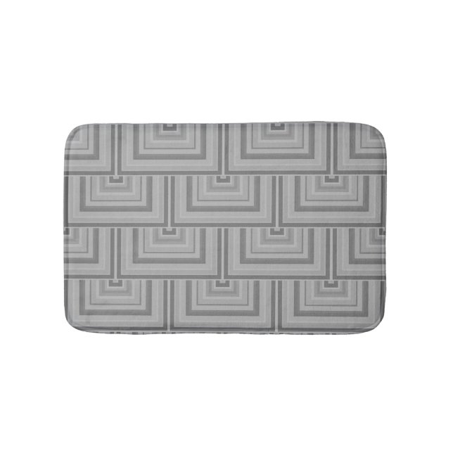 Grey square scales bath mat (Front)