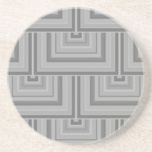 Grey square scales coaster