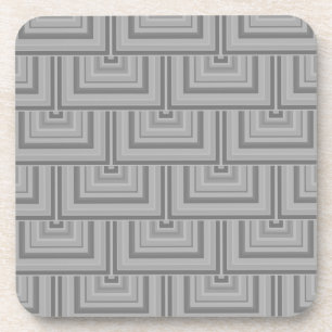Grey square scales coaster