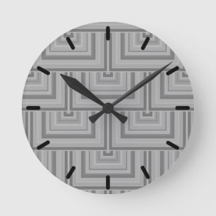 Grey square scales round clock