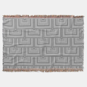Grey square scales throw blanket