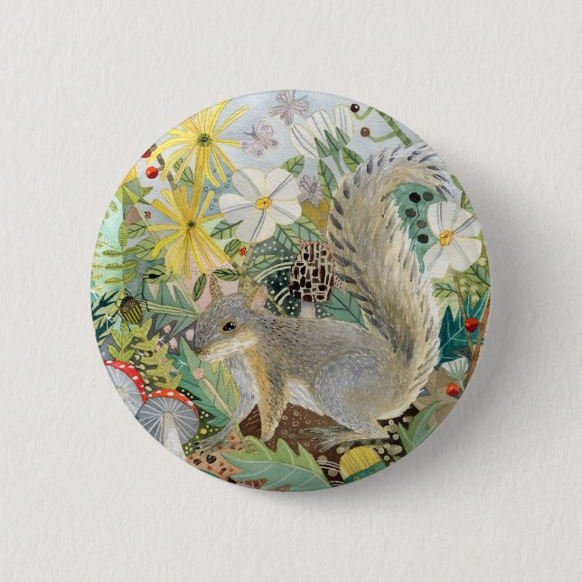 Grey Squirrel button (Front)