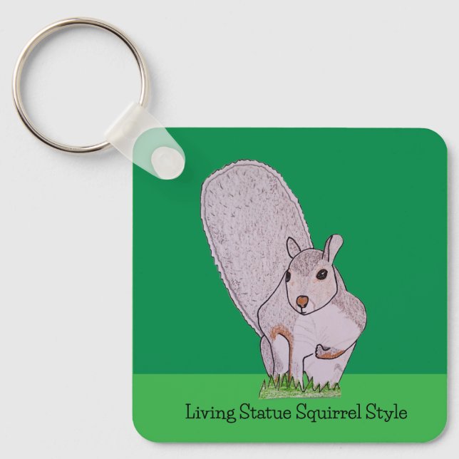 Grey Squirrel Keychain (Front)