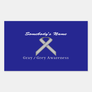 Grey Standard Ribbon by Kenneth Yoncich Sticker
