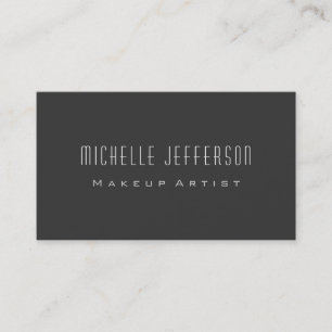 Grey Standard Size Trendy Artist Business Card