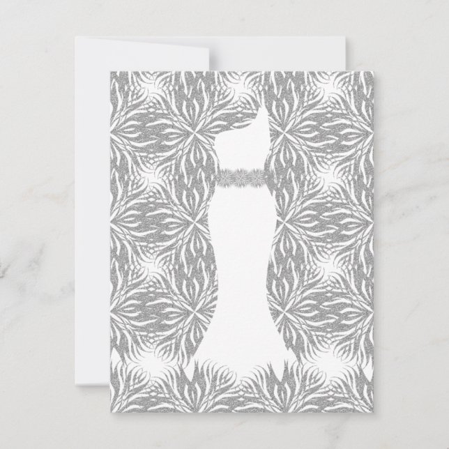 grey star flower invitation (Front)