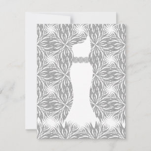 grey star flower invitation