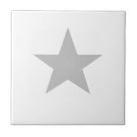 Grey Star Tile<br><div class="desc">Grey Star Ceramic Tile.  Stars are always in fashion!</div>