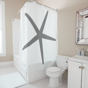 Grey Starfish Pattern White Custom Colour Decor