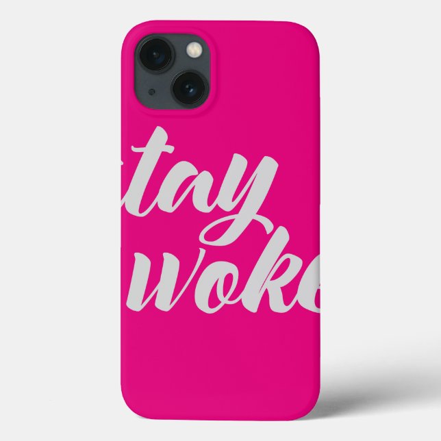 Grey Stay Woke Case-Mate iPhone Case (Back)