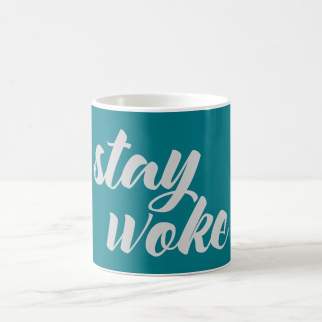 Grey Stay Woke Coffee Mug (Center)