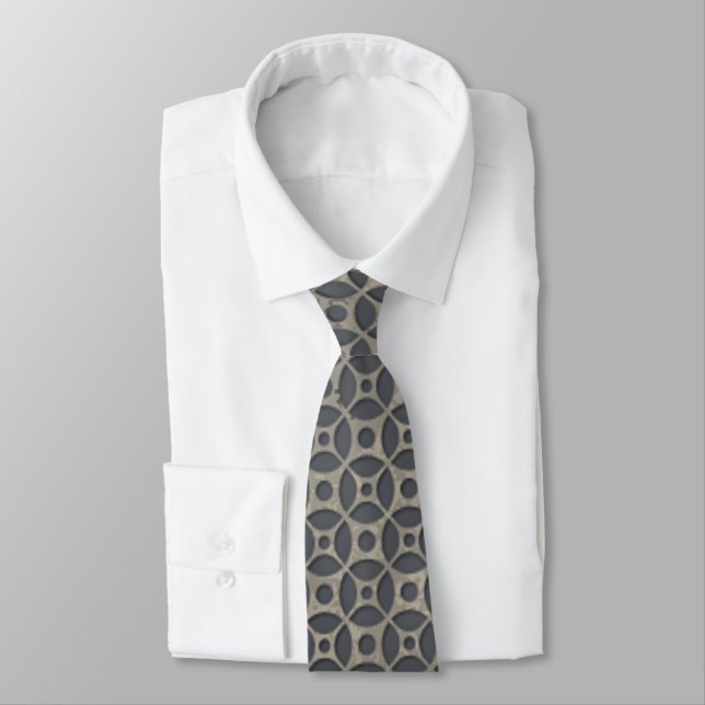 Grey Steampunk Tie (Tied)