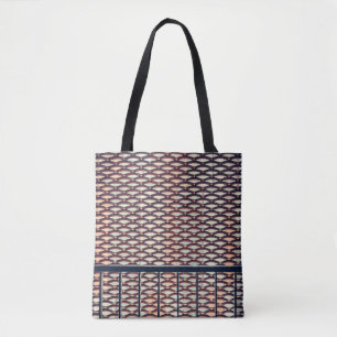 Grey steel fence tote bag