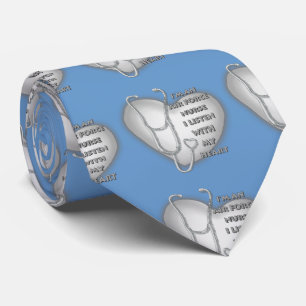 Grey Stethoscope Air Force Nurse Tie
