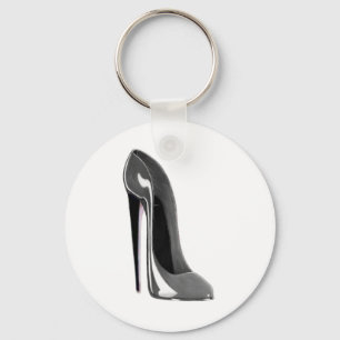 Grey Stiletto Shoe Keychain