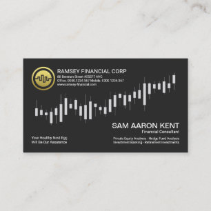 Grey Stock Exchange Graph Index Financial Business Card