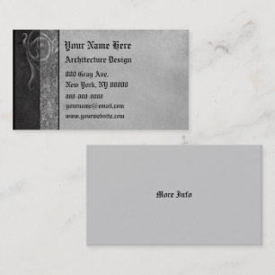 Grey Stone Gothic Scrolls Business Card
