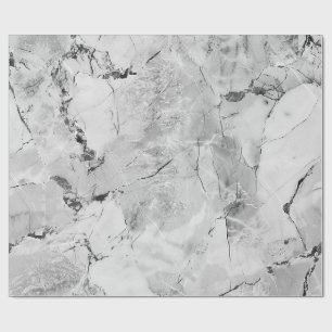 Grey "Stone Mosaic Cascade" Matte Wrapping Paper