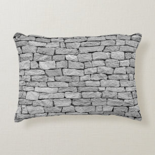 Grey stone wall, abstract background. accent pillow