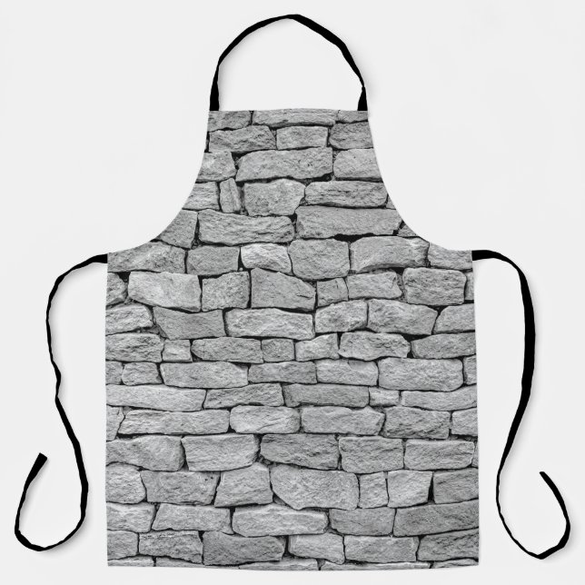 Grey stone wall, abstract background. apron (Front)
