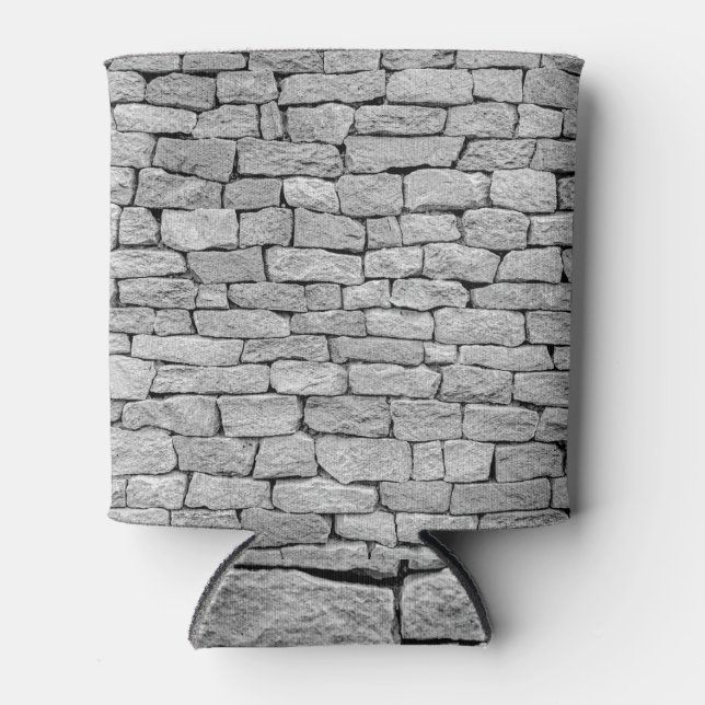 Grey stone wall, abstract background. can cooler (Front)