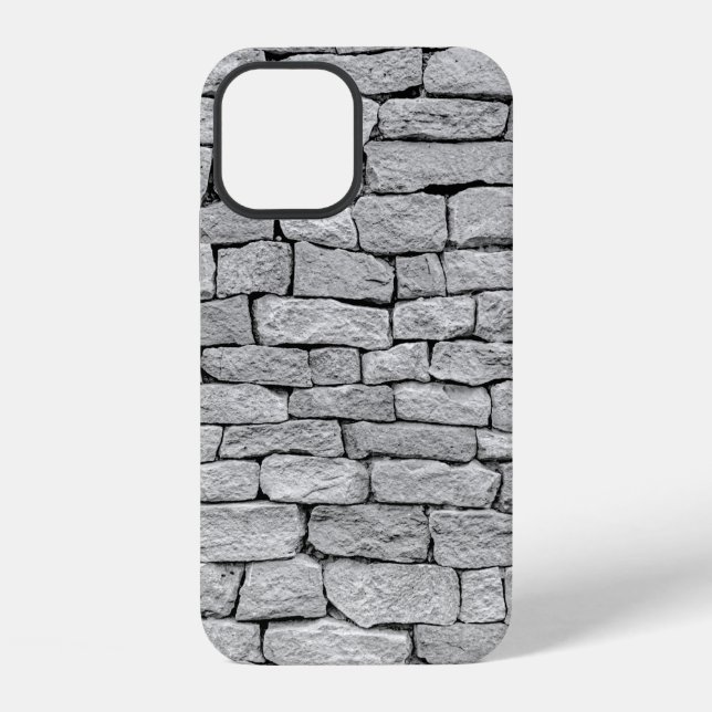 Grey stone wall as an abstract background. iPhone case (Back)